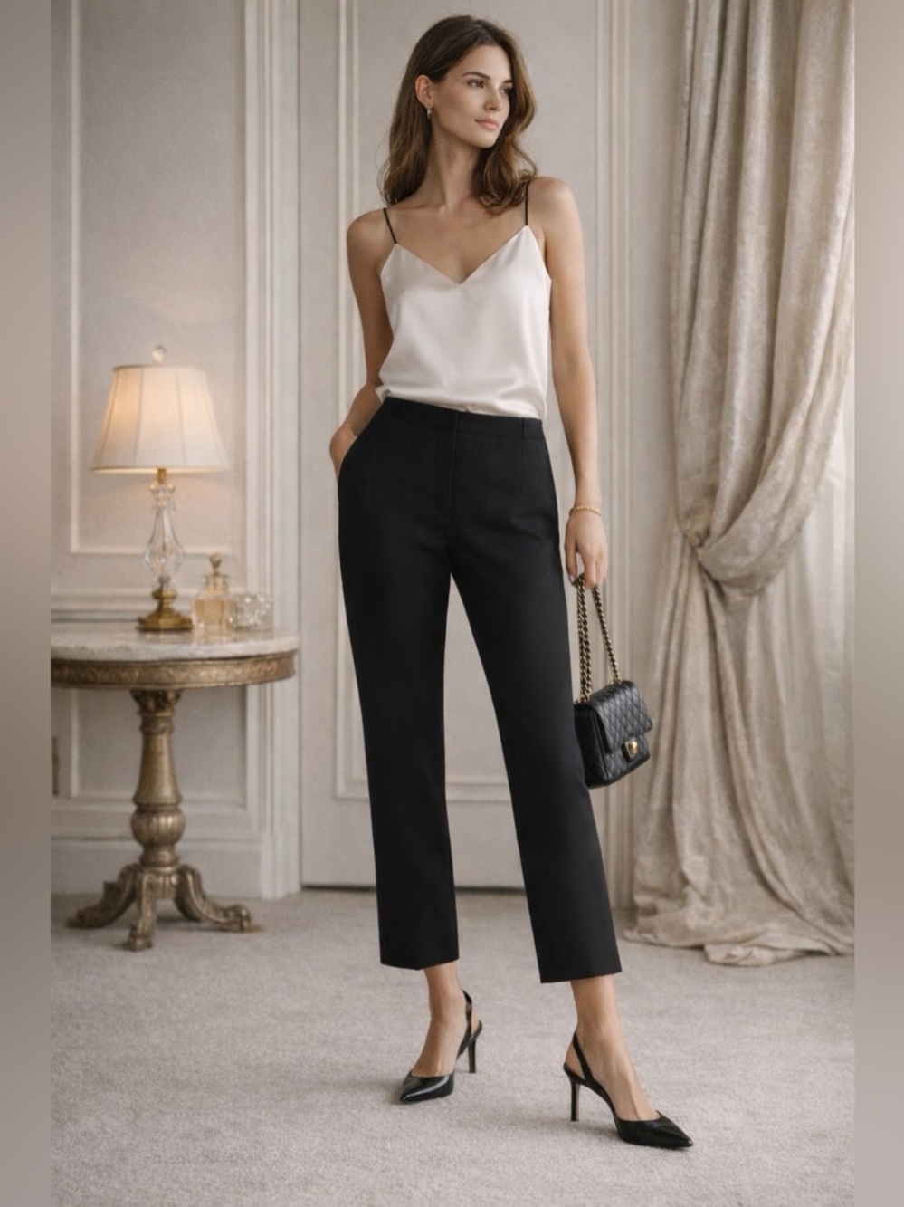 CHANEL Spring ‘00 Cruise Collection Wool Straight-Leg Cropped Trousers